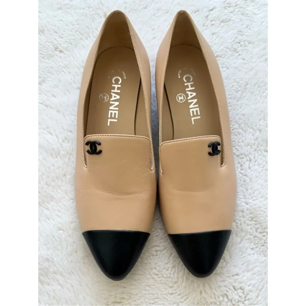 \NEW!!! CHANEL women loafers black/beige size 36 EU Authentic Retail 900$